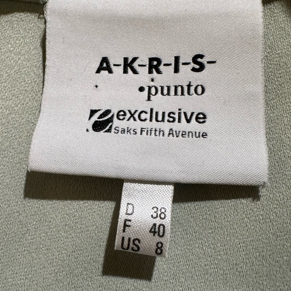 Akris for Saks Fifth Avenue Sage Green Long Sleeve Dress - Picture 15 of 16